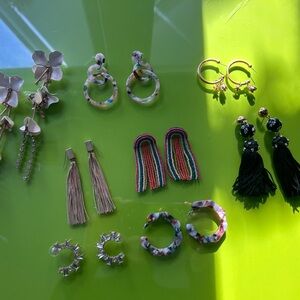 8-Pair Statement Earring Bundle | J.Crew, Madewell, Ink + Alloy, Zara